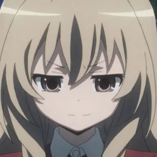 🤎 867db0fd Taiga Aisaka Toradora! Anime, Postać, Taiga, Dziewczyna, Słodkie telegram sticker