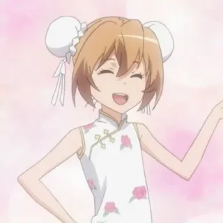 🤎 94391673 anime, dziewczyna, słodka, radosna, dziecko, uśmiechnięta telegram sticker