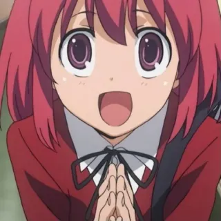 ❤️ a00848df Taiga Aisaka Toradora! Anime, Dziewczyna, Słodkie, Toradora, Szczęśliwy telegram sticker