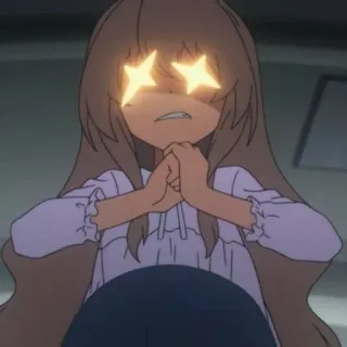 🤎 e0bffc55 Anime, Dziewczyna, Gwiazdy, Zdeterminowany, Kreskówka telegram sticker