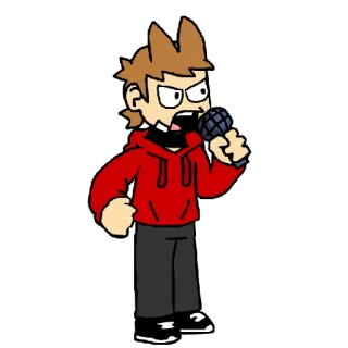 ⬆️ 84802fdd Tord Eddsworld 만화, 화난, 캐릭터, 빨간색, 애니메이션 telegram sticker