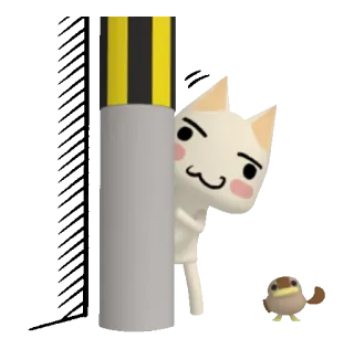 🙂 094a00a6 고양이, 숨다, 엿보기, 귀여운, 만화, 새 telegram sticker