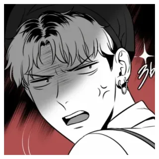 🌟 206b83f1 anime, manga, character, man, portrait, black and white telegram sticker