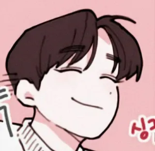 🌟 8caf824b 싱긋 cartoon, cute, smile, happy, chibi, korean telegram sticker