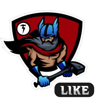 👍 4535c9e7 Thor LIKE Thor, Mitologia Nórdica, Marvel, Super-herói, Mjolnir, Asgard, Guerreiro telegram sticker