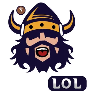 😂 d042f2a7 LOL Viking, Desenho animado, Engraçado, Lol telegram sticker