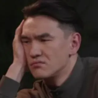 😩 6d187b18 uomo, faccia, annoiato, espressione, ritratto, deluso telegram sticker