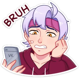 🥴 b2113188 BRUH Dibujo animado, Bruh, Triste, Anime, Sticker, Molesto, Adolescente telegram sticker