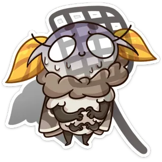 😵 b8739a3a falena, insetto, cartone animato, personaggio, carino, insetto whatsapp sticker