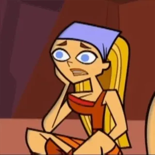 🥺 b3aa8454 Lindsay Total Drama cartone animato, animato, personaggio, serie TV telegram sticker