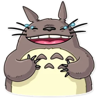 😂 ab75ab86 Totoro My Neighbor Totoro Anime, Cartoon, Niedlich, Fröhlich, Freundlich, Film, Studio Ghibli telegram sticker