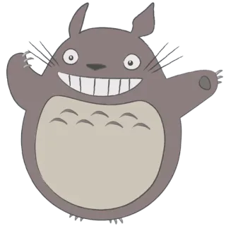 ⭐ fb95eb25 Totoro My Neighbor Totoro Totoro, Studio Ghibli, Anime, Cartone animato, Fantasy, Amichevole telegram sticker