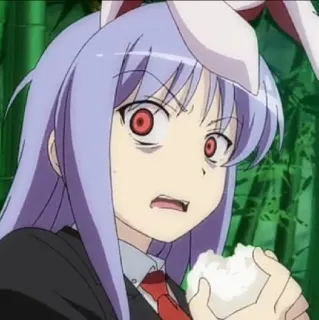 😨 59f186c4 Anime, Garota, Orelhas de coelho, Bravo, Desenho animado, Personagem whatsapp sticker