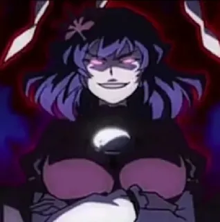 😈 98e1cb66 Anime, Vilão, Mal, Desenho animado, Sombrio, Feminino, Personagem, Assustador whatsapp sticker