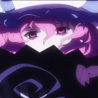 😶 9aaeb616 anime, garota anime, cabelo roxo, fantasia, fofo, adesivo whatsapp sticker