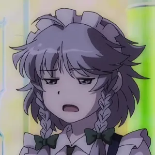 🫤 cbc8cc0a Anime, Mangá, Garota, Maid, Desenho animado, Personagem, Arte whatsapp sticker