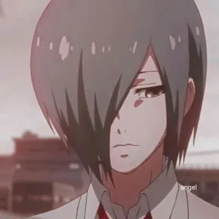 🐰 8a36f872 Touka Kirishima Tokyo Ghoul angel Аниме, Гуль, Токийский гуль, Тоука Киришима, Мультфильм telegram sticker