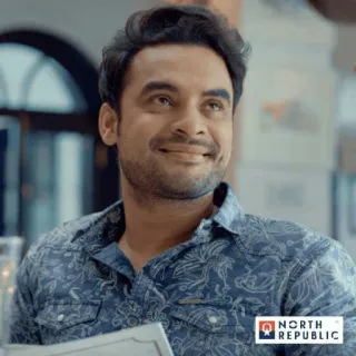 😊 98482c6b NORTH REPUBLIC mężczyzna, uśmiechnięty, portret, szczęśliwy, twarz, aktor telegram sticker