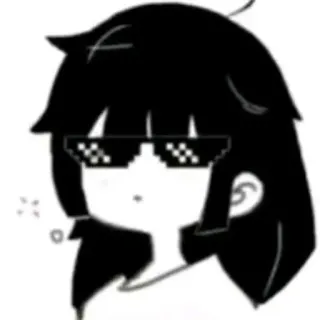 ❤️ 1285c928 キャラクター, 漫画, メガネ, ドット絵メガネ, Deal with it, ミーム telegram sticker