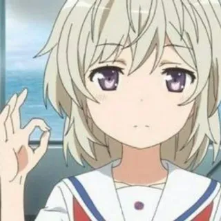 ❤️ b47ddb4d アニメ, 女の子, OKサイン, キャラクター telegram sticker