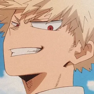 ❤️ e1a1bc76 Katsuki Bakugo My Hero Academia アニメ, 爆豪, 僕のヒーローアカデミア, 怒り, キャラクター telegram sticker