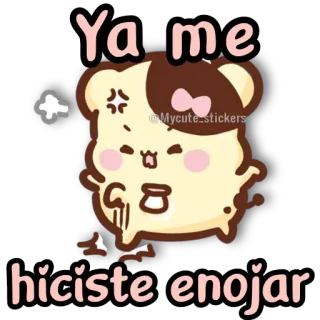 🐻 eed88c03 Ya me hiciste enojar cute, angry, cartoon, hamster, frustrated, upset telegram sticker