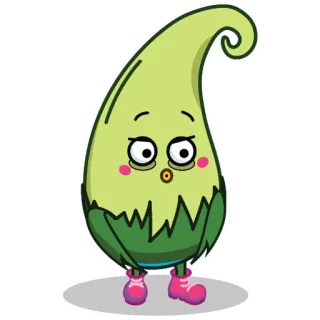 😯 7db42d3a Dibujo animado, Personaje, Planta, Mono, Divertido, Pegatina telegram sticker