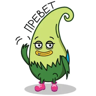 👋 fd2235ea ПРИВЕТ dibujo animado, saludo, personaje, hola, saludando telegram sticker