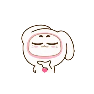 🐰 98ff6e37 lindo, sticker, conejo, kawaii, amor, corazón, animal telegram sticker