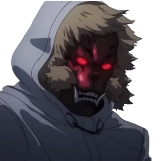 😈 9d5aa758 Anime, Maska, Bluza z kapturem, Postać, Czerwone oczy telegram sticker