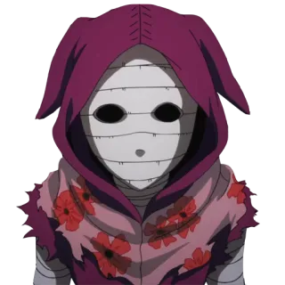😈 b5c3d1df Uta Tokyo Ghoul Anime, Manga, Uta, Tokyo Ghoul, Postać, Bluza z kapturem, Maska telegram sticker