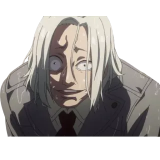 😶 ca03797e anime, mężczyzna, wyraz twarzy, strach, straszny telegram sticker