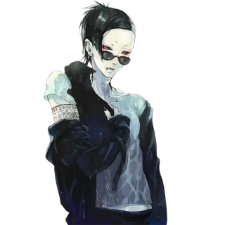 😎 de43012a Anime, Postać, Okulary, Męski, Fajny, Gotycki telegram sticker