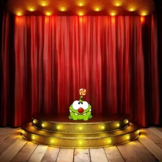 😂 4e7babe3 Om Nom Cut the Rope Cut the Rope, Om Nom, permen, monster hijau, imut, lolipop, permainan telegram sticker