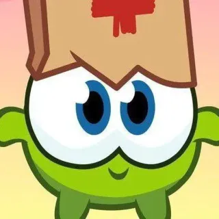 😳 8950be79 Om Nom Cut the Rope Om Nom, Cut the Rope, monster hijau, karakter kartun, karakter game telegram sticker