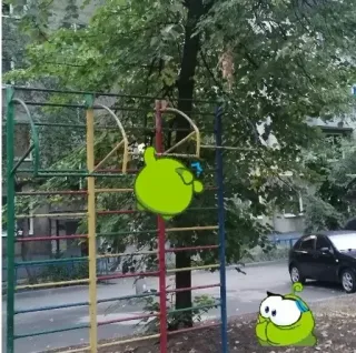 😂 93966091 Om Nom Cut the Rope Om Nom, Cut the Rope, Game, Kartun, Monster hijau, Permen telegram sticker