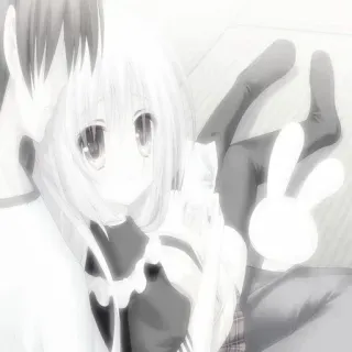 🤍 6948140e Chica anime, Conejo, Dibujo animado, Sirvienta, Lindo, Kawaii, Anime telegram sticker