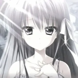 🤍 92b1e59e Anime, Manga, Dibujo animado, Chica, Ilustración telegram sticker