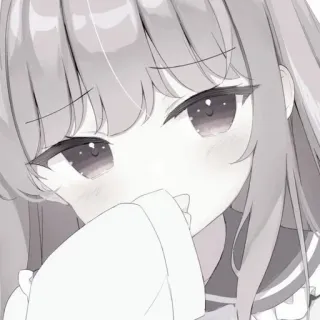 🤍 c2ffcace Anime, Chica, Triste, Lindo, Manga, Uniforme escolar, Pelo largo telegram sticker