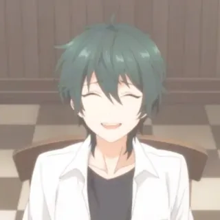 🧤 50ee0a3f Anime, tersenyum, bahagia, pria, karakter, ilustrasi telegram sticker