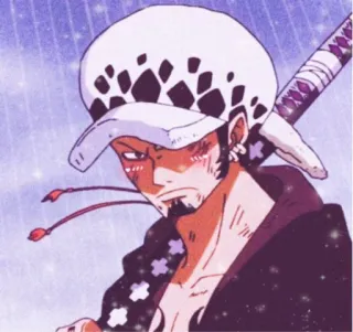 ⚜ 3fa44245 Trafalgar Law One Piece Anime, One Piece, Trafalgar Law, Karakter, Bajak Laut telegram sticker