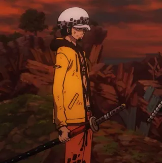 🩺 18d5d42b Trafalgar Law One Piece 动漫, 海贼王, 特拉法尔加·罗, 海盗, 剑, 船长 telegram sticker