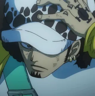 🫀 1b123f59 Trafalgar Law One Piece 动漫, 海贼王, 特拉法尔加·罗, 角色, 海盗, 死亡外科医生 telegram sticker