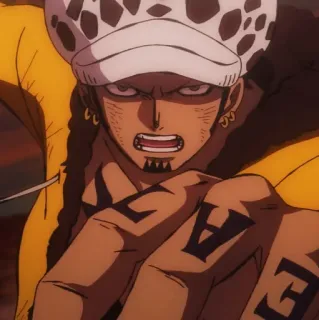 🫀 356db840 Trafalgar Law One Piece 动漫, 海贼王, 特拉法尔加·罗, 角色, 漫画 telegram sticker