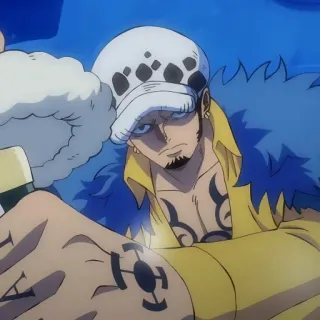 🫀 5347856b Trafalgar Law One Piece 动漫, 海贼王, 特拉法尔加·罗, 海盗, 纹身, 角色 telegram sticker