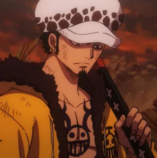 🫀 796a378b Trafalgar Law One Piece 动漫, 海贼王, 特拉法尔加·罗, 海盗, 船长, 红心海贼团, 动漫角色 telegram sticker