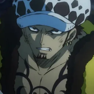 🫀 7be1a6c4 Trafalgar Law One Piece 特拉法尔加·罗, 海贼王, 动漫, 海盗, 死亡外科医生 telegram sticker