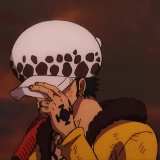 🩺 85f2b74f Trafalgar Law One Piece 动漫, 海贼王, 特拉法尔加·罗, 海盗, 船长, 帽子 telegram sticker