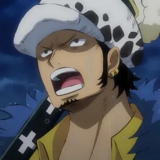 🫀 9b187701 Trafalgar Law One Piece 动漫, 海贼王, 特拉法尔加·罗, 海盗, 死亡外科医生 telegram sticker