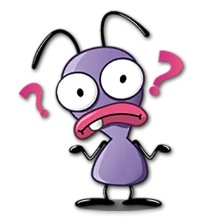 ❓ 8832321d Desenho animado, Ponto de interrogação, Confuso, Roxo, Expressão, Dúvida, Maravilha, Inseguro telegram sticker